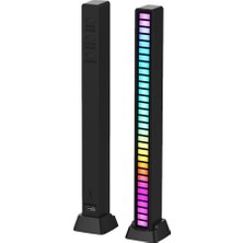 Asitan Rgb LED Sese Duyarlı Işık Çubuğu Tv Arkası Ambiyans ve Araç Içi Müzik Ekolayzer