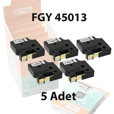 Asitan Foogy Dymo D1 Muadili Etiket Plastik Beyaz - 12 mm x 7 mt - 45013 - Eko Paket 5 Li