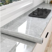 Asitan Doori Mermer Desenli Mutfak Tezgah Üstü Fayans Kaplama Yapışkanlı Folyo 5 Metre