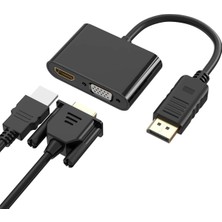 Asitan Displayport To HDMI + VGA Kablo Port Çevirici Dönüştürücü- AL4809