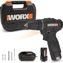 Asitan WX121 12VOLT/2.0AH Li-Ion Çift Akülü Kömürsüz Profesyonel Şarjlı Darbeli Matkap + 5 Parça A