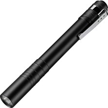 Asitan 3 Mod Şarjlı LED Kalem Tipi El Feneri Zoomlu Flaşörlü Polis Feneri 5 Watt Beyaz Işık 300 Lüm