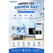Asitan Çocuk Anında Baskılı Fotoğraf Makinesi 16MP Dijital Kamera 1080P Video Wifi Telefon Destekli Ma