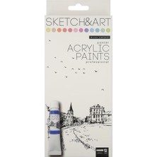 Asitan Sketch&art Akrilik Boya Seti Pastel Renkler 12X12ML NO:70-0055