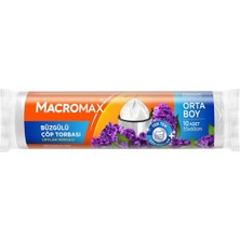 Asitan Macromax Büzgülü Leylak Çöp Torbası Orta Boy 10'lu