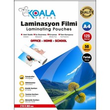 Asitan Koala Papers Laminasyon Filmi A4 125 Micron 50 Lü Yüksek Kalite Koruma ve Parlaklık
