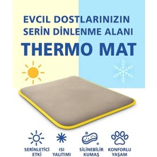 Asitan Thermo Mat Hem Soğuk Hem Sıcak Kullanılabilen 2si1 Arada Kedi & Köpek Minderi (Gri, Medium)