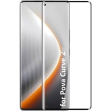 Asitan Tecno Pova Curve 2 5g Temperli Sert Cam Ful Yapışan Tam Kapatan Cam Ekran Koruyucu