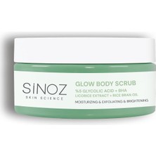 Asitan Sinoz Nemlendirici, Arındırıcı ve Aydınlatıcı Glow Vücut Peelingi%5 Glikolik Asit 200 gr
