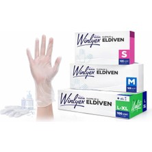 Asitan Reflex Winlyex Pudrasız Eldiven, Şeffaf, Tek Kullanımlık, Lateks Içermez, 100'LÜ Kutu