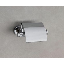 Asitan Kapaklı Tuvalet Kağıtlığı Krom Renk 85X90X158 mm