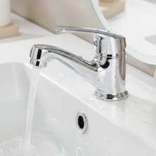 Asitan Banora Liza, Krom Küçük Lavabo Bataryası, Paslanmaz Pirinç Gövde, Su Tasarruflu Perlatörlü M