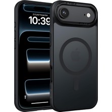 Asitan iPhone 17 Air Için Magsafe ile Uyumlu Arkası Mat Silikon Kılıf Metal Lens Çerçeveli ve Metal