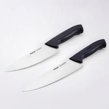 Asitan Siyah Saplı Ecco Şef Çiftler Bıçak Seti 16 cm ve 19 cm 35141