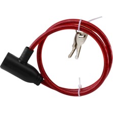 Asitan Bisiklet Halat Zincir Kilidi 65 cm Çelik Kilit Çap 10 mm Ø Hırsız Önle Güvenlik 1 Adet Kırm�