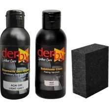 Asitan Srtfootcare Derby Deri Döşeme Boyası + Sabitleme Cilası + Siyah Sünger 3lü Set Standart Renkle