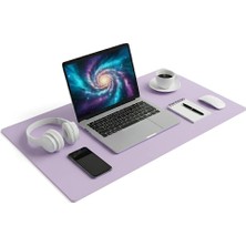 Asitan 90X40 Xl Deri Mouse Pad,ofis,masa Matı Sümen,konforlu Mouse Pad,çift Yönlü (Lila)