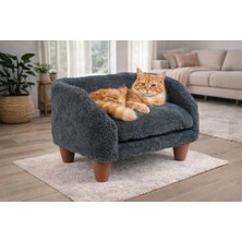 Asitan Gobypet Peluş Kedi Koltuğu / Yumuşak Kedi Yatağı / Köpek Koltuğu (Antresit, Standart)