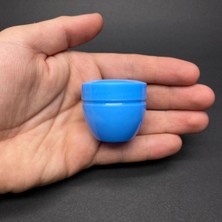 Asitan 20 ml Kapaklı Mavi Krem Kavanozu, 20 cc Minik Pomat Kutusu, Mini Krem Kutusu x 10 Adet