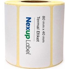 Asitan 80X40 mm Termal Etiket, Barkod/adres/kargo Termal Etiketleri, Zebra ve Diğer Yazıcılarla Uyumlu