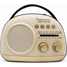 Asitan Crownwell Taşınabilir Bluetooth Retro Radyo Arizona Serisi/grey Gri