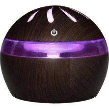 Asitan Ahşap Tasarımlı Aroma Difüzörü, 300ML Mini Hava Nemlendirici, LED Işıklı Buhar Makinesi, De