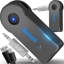 Asitan M.tk Moveteck Bluetooth Araç Kiti, 3.5mm Aux Ses Kablosu, Stereo Destekli, Telefon Müzik Alıcı