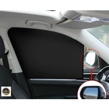 Asitan Peugeot Expert Traveller 2021-2025 ile Uyumlu Oto Güneşlik Yan Cam Perde, 2 Adet, Cırtlı, Siyah,