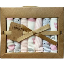 Asitan Sebi Bebe Müslin Bebek Ağız Mendili 7'li Ekru-Pembe, IB76590