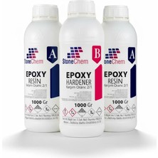 Asitan Stonechem Ultra Şeffaf Epoksi Reçine 3 kg Hobi Sanat Tepsi Magnet Ahşap