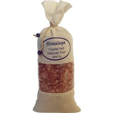 Asitan Himalaya Tuzu Granül Iri Tane Pembe 1 kg Orjinal Bez Torba Himalayan Salt Pink