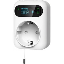 Asitan Wifi Priz Tipi Harici Su Geçirmez Sensörlü Termostat (Tuya,smart Life Uyumlu)