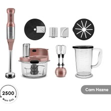 Asitan Mastermaid Prosteel 2500W 6 Bıçaklı Uzun Blender Ayaklı Cam Mutfak Robotu, Rosegold
