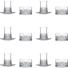 Asitan Paşabahçe Timeless Heybeli Model 18 Parça Çay Seti (Çay Bardağı Çay Tabağı Çerezlik)