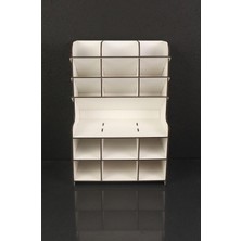 Asitan Kututr 9+9 Bölme Masaüstü Kalemlik Organizer Beyaz Demonte