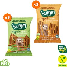 Humm Organik Çubuk Kraker Atıştırmalık Paketi - 6 Adet (2 Çeşit)