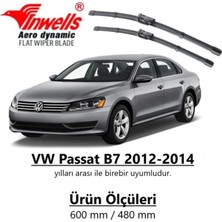 Asitan Inwells Vw Passat Inwells Muz Silecek Takımı (2012-2015 B7)