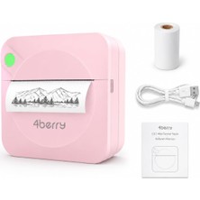 Asitan C17P Mini Yazıcı, Bluetooth, Termal Baskı, Mürekkepsiz, Taşınabilir (Pembe)