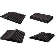 Asitan Gözlük Temizleme Bezi, Siyah, 10'lu Set, Mikrofiber Kumaş, Telefon Kamera Tablet Ekran Temizleme
