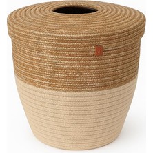 Asitan Home Turko Jüt, Hasır, Çöp Kovası, Mutfak Çöp Kovası, Banyo Çöp Kovası, Doğal, Natürel,