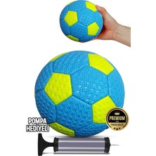 Asitan Kututr Hentbol Topu Renkli Color Soft Katmanlı Çocuk Mini Futbol Topu No:1 Iç Mekan Pompa Hediye