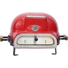 Asitan Kamado Pizza Fırını Kırmızı