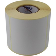 Asitan Eko Termal Etiket 80MM x 80MM Ruloda 500 Adet 40MM Kuka Çapında Direk Termal Transfer Etiketi