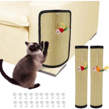 Asitan 2 Adet Doğal Sisal Kedi Scratcher Mat, Sevimli Oyun Oyuncaklı Dayanıklı Kedi Tırmalama Pedi, 11