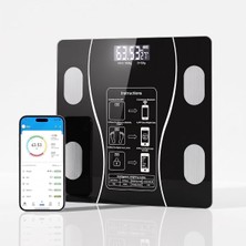 Asitan Arvale Akıllı Bluetooth Tartı / Vücut Analizli Dijital Baskül – 180 Kg, LCD Ekran, Mobil Uyum