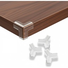 Asitan Şeffaf Masa Köşe Kenar Koruyucu – Silikon Darbe Emici Mobilya Koruyucu, Esnek Köşelik Seti ve