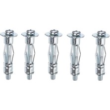 Asitan Çelik Alçıpan ve Boşluk Dübel Frt Tuğla Duvar Bims Paraşüt Dübeli 5X37 Metal 5 Adet