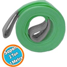 Asitan Sapan Polyester Spanzet 2 Ton 1 Metre Yeşil Sağlam Yük Kaldırma Taşıma Indirme Halat