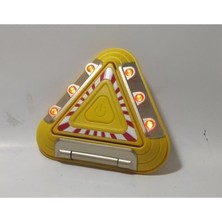 Asitan 15X3 cm Flaşörlü Üçgen Reflektör Kaza Tamir Lastik Değişimi Uyarı Lambası 3 Adet Pille Ça