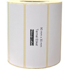 Asitan 90X30 mm Termal Etiket, Barkod/adres/kargo Termal Etiketleri, Zebra ve Diğer Yazıcılarla Uyumlu